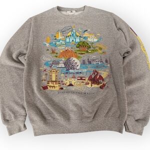 Disney Parks Gray Graphic Crewneck Sweater - S